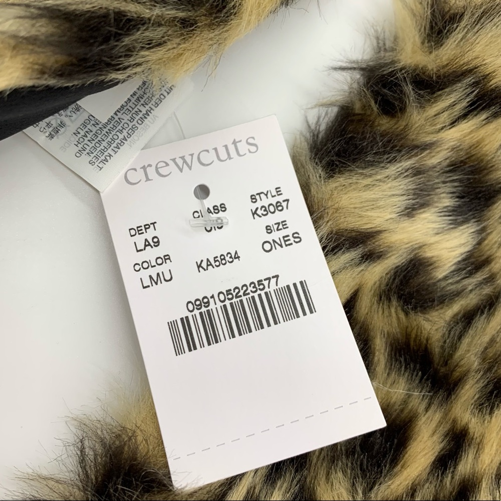 ❗️LAST 1❗️ Crewcuts J. Crew Leopard Faux Fur Scarf Girl’s OS - Picture 4 of 9